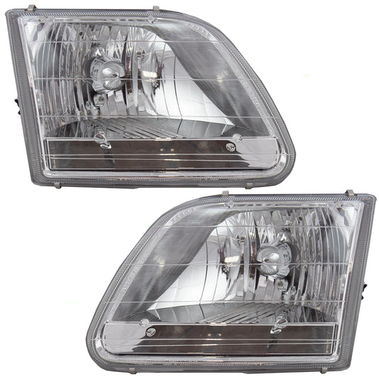 Headlight for 2001-2003 F-150 w/ STX Exc Harley Davidson/Lightning 2004-2004 F-150 Heritage 3L3Z13008HA Set