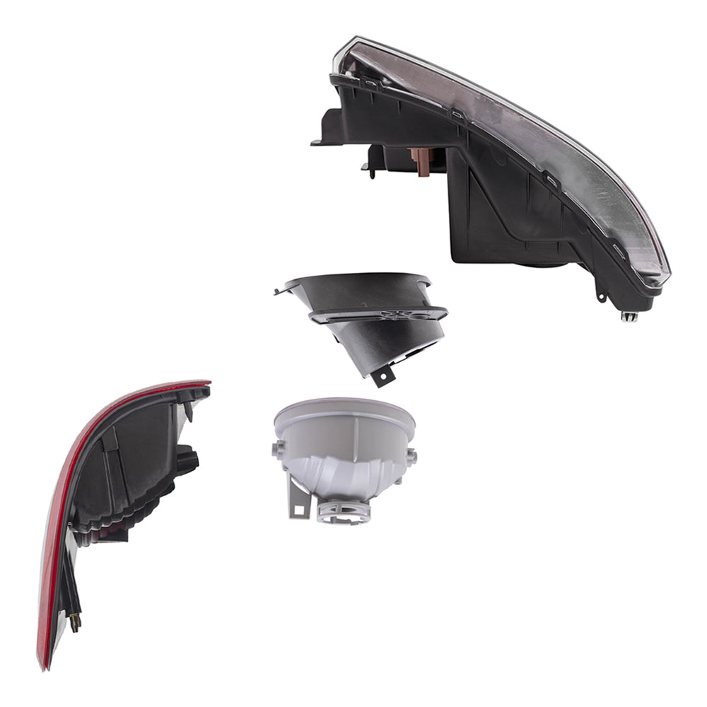 Brock Aftermarket Replacement Driver Left Passenger Right Headlights-Round Fog Lights-Mounting Brackets-Styleside Tail Lights 8 Piece Set Compatible with 2006-2008 Ford F-150