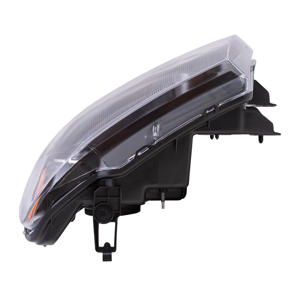 Brock Replacement Drivers Headlight Lens with Black Bezel Compatible with 2004 2005 2006 2007 2008 F150 Pickup Truck 7L3Z 13008 HA