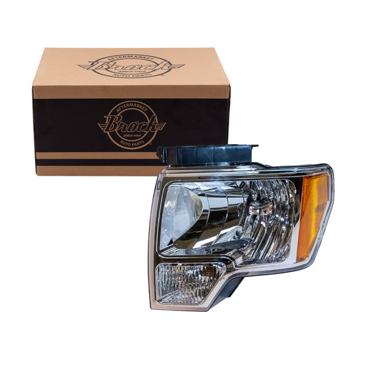 Headlight for 2009-2014 F-150 w/ Chrome Trim DL3Z13008B Left