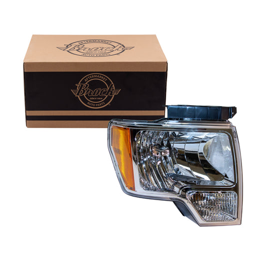 Headlight for 2009-2014 F-150 w/ Chrome Trim DL3Z13008A Right