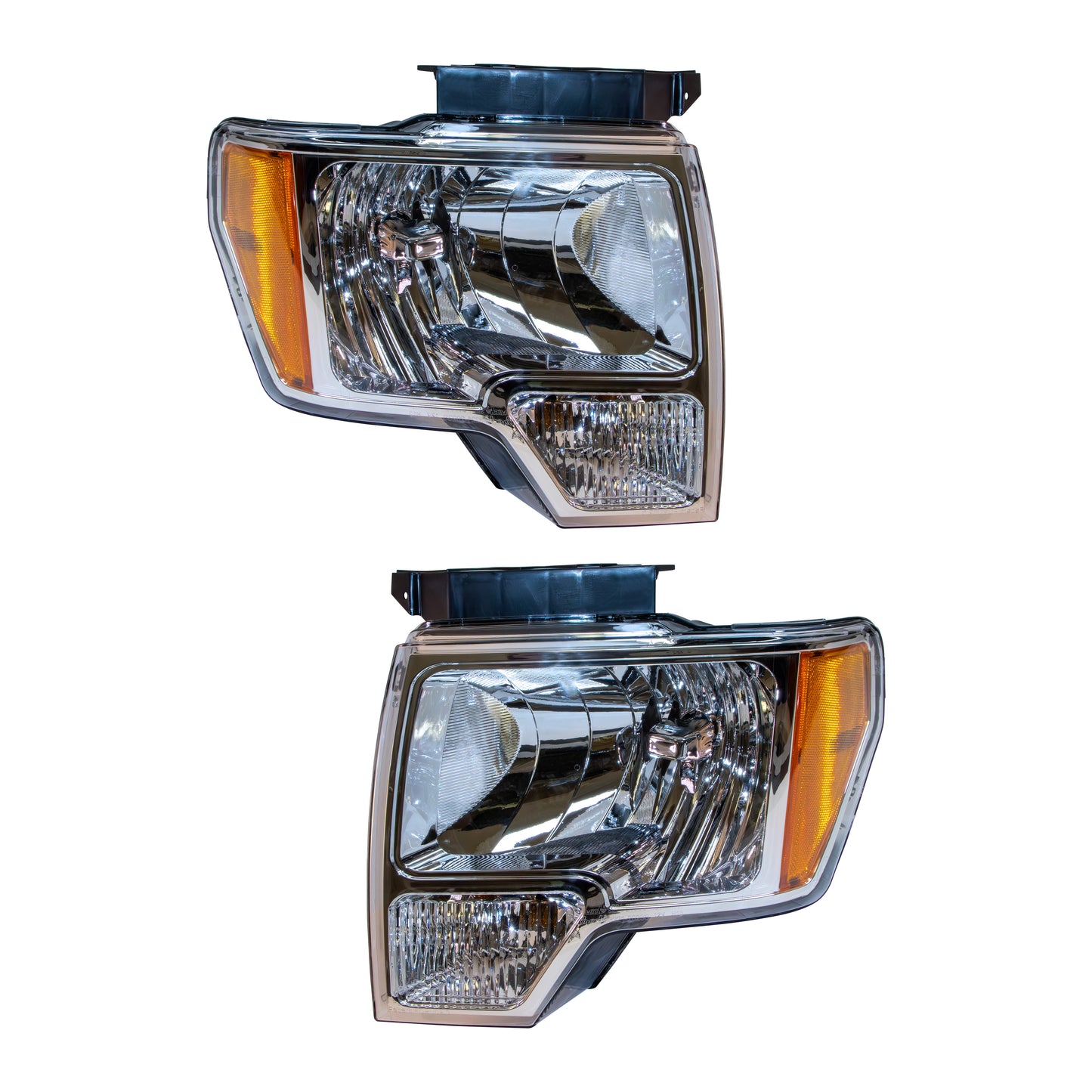Headlight for 2009-2014 F-150 w/ Chrome Trim DL3Z13008A Set
