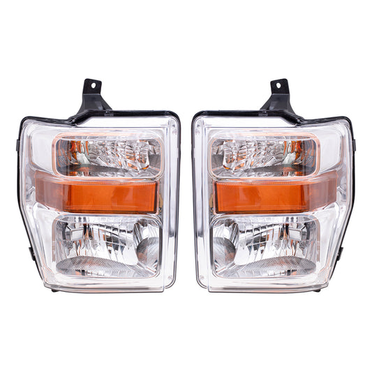Headlight for 2008-2010 F-250 Super Duty Exc Harley Davidson Edition 2008-2010 F-350 Super Duty 7C3Z13008BA Set
