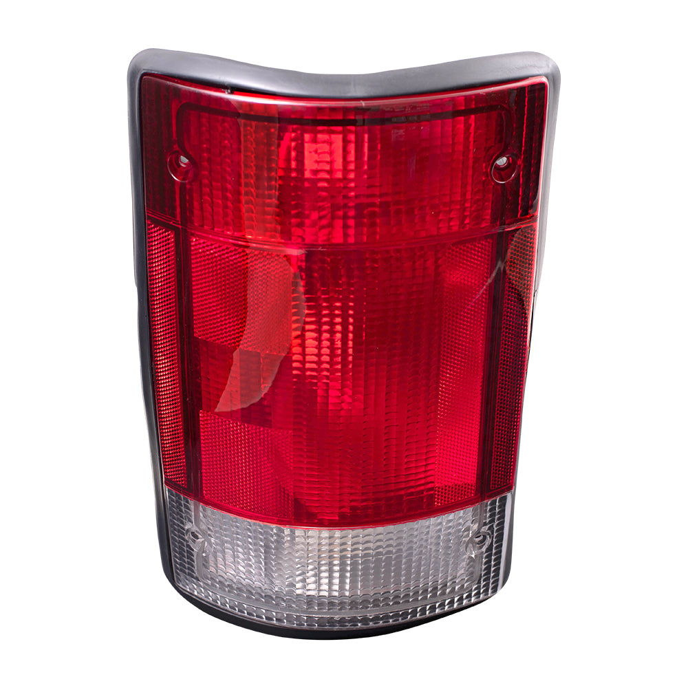 Brock Replacement Drivers Taillight Tail Lamp Compatible with 95-03 Van SUV F5UZ13405A