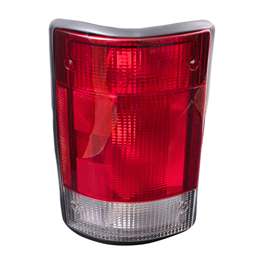 Brock Replacement Drivers Taillight Tail Lamp Compatible with 95-03 Van SUV F5UZ13405A