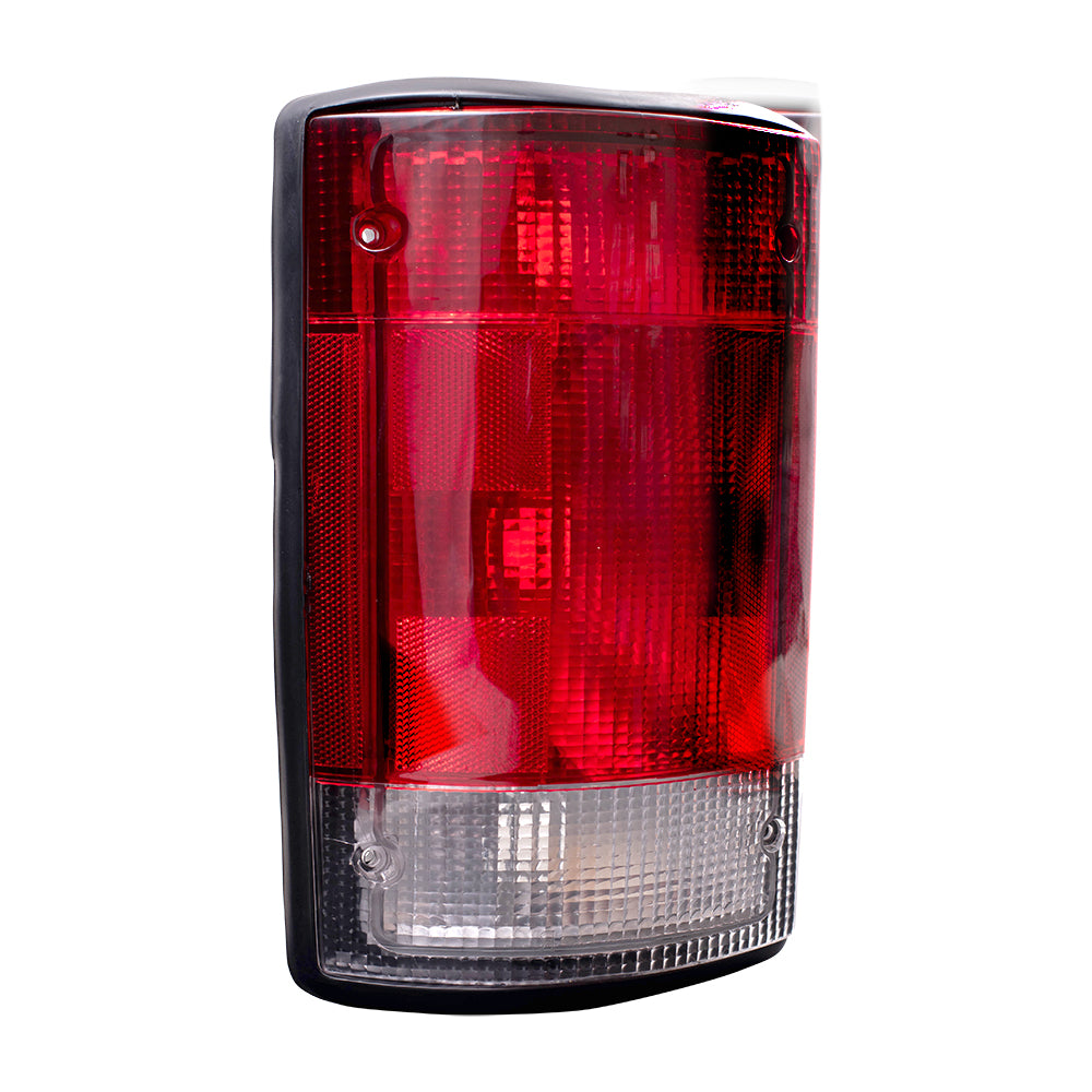 Brock Replacement Drivers Taillight Tail Lamp Compatible with 95-03 Van SUV F5UZ13405A