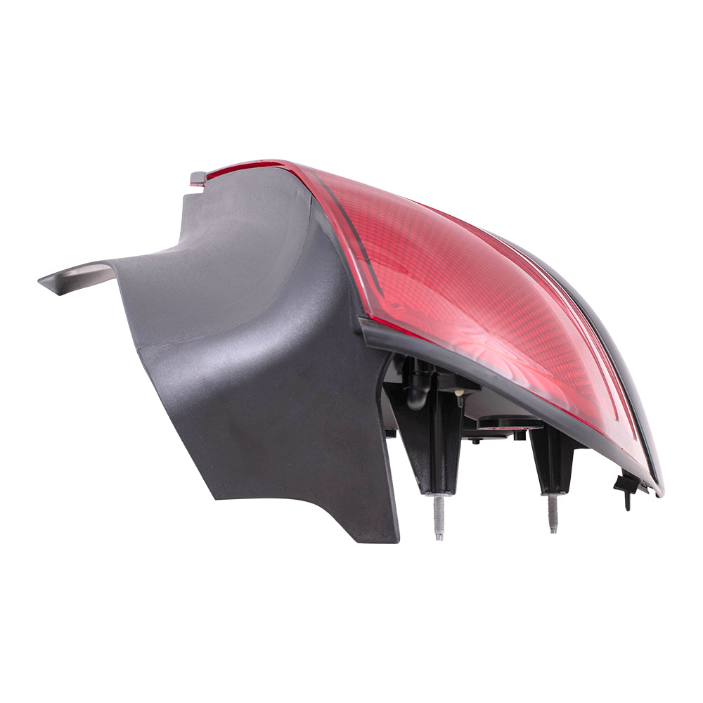 Brock Replacement Drivers Taillight Tail Lamp with Black Trim Compatible with 1999-2011 Crown Victoria 8W7Z13405A