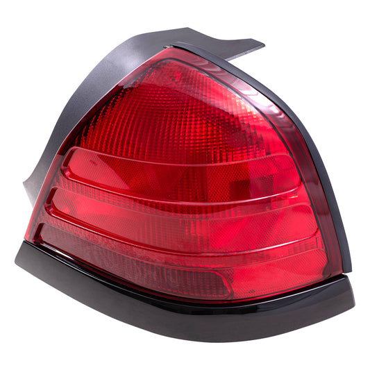 Brock Replacement Passengers Taillight Tail Lamp with Black Trim Compatible with 1999-2011 Crown Victoria 8W7Z13404A