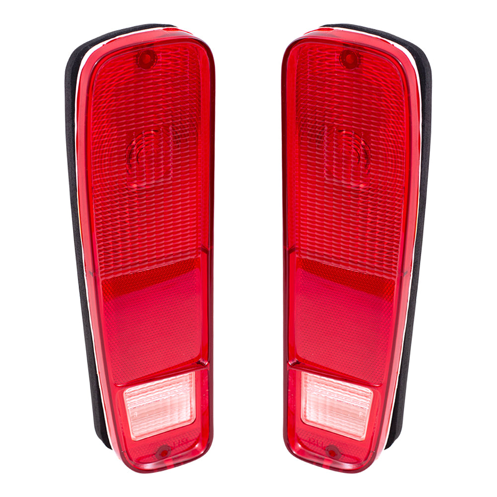 Brock Replacement Driver and Passenger Taillight Tail Lamp Compatible with 1973-1979 F100 F250 F250 Styleside Pickup Truck D4TZ13405A D4TZ13404A