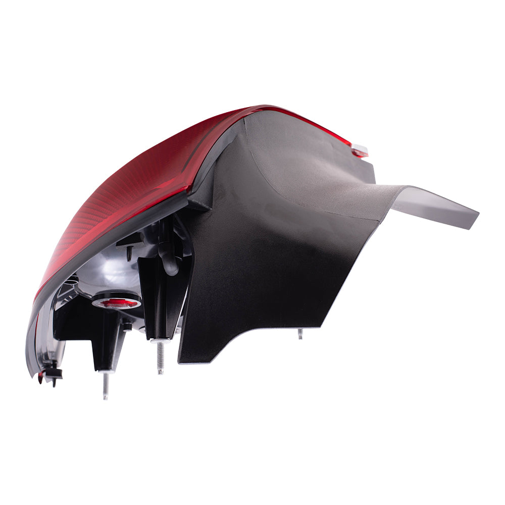 Brock Replacement Passengers Taillight Tail Lamp with Red and Amber Lens Chrome Trim Compatible with 98-05 Crown Victoria 3W7Z13404CA