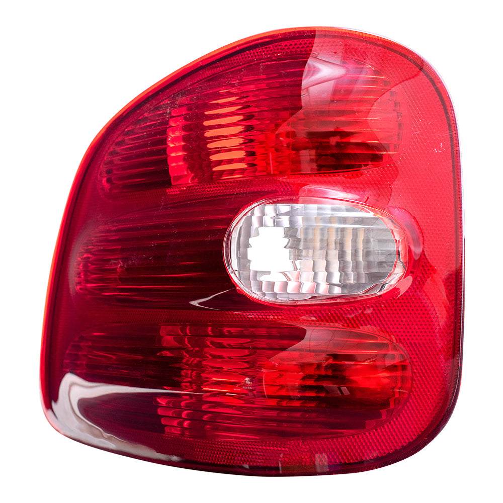 Brock Replacement Drivers Taillight Tail Lamp Lens Compatible with 1997-2000 F150 Flareside Pickup Truck F85Z13405BA