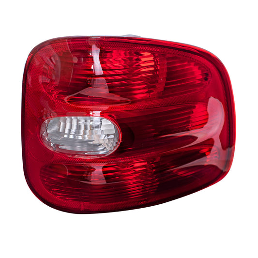 Brock Replacement Passengers Taillight Tail Lamp Lens Compatible with 1997-2000 F150 Flareside Pickup Truck F85Z13404BA
