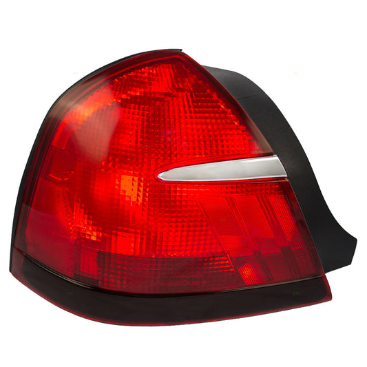 Brock Replacement Drivers Taillight Tail Lamp Compatible with 1998-2002 Grand Marquis XW3Z13405AA