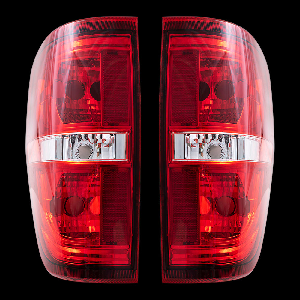Tail Light for 2009-2014 F-150 Styleside Red Trim Smoked Back Up Light for Set