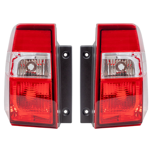 Brock Replacement Pair Set Taillights Tail Lamps Lens & Housing Units Compatible with 07-17 Expedition 7L1Z13405AA 7L1Z13404AA