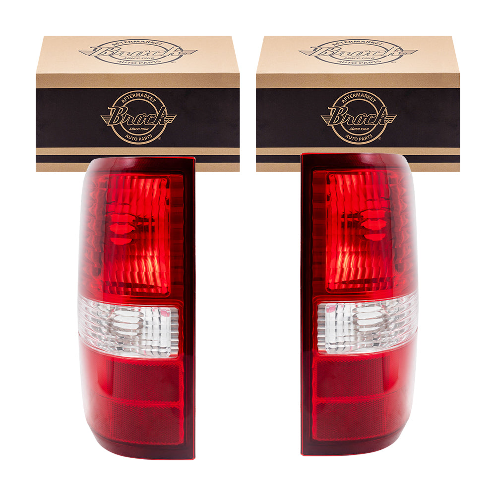 Tail Light for 2004-2008 F-150 Styleside Exc Harley-Davidson 5L3Z13405CA Set FO2800182