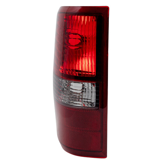 Brock Replacement Drivers Taillight with Smoked Lens Compatible with 2004-2008 F150 Styleside Pickup Truck 6L3Z13405AA