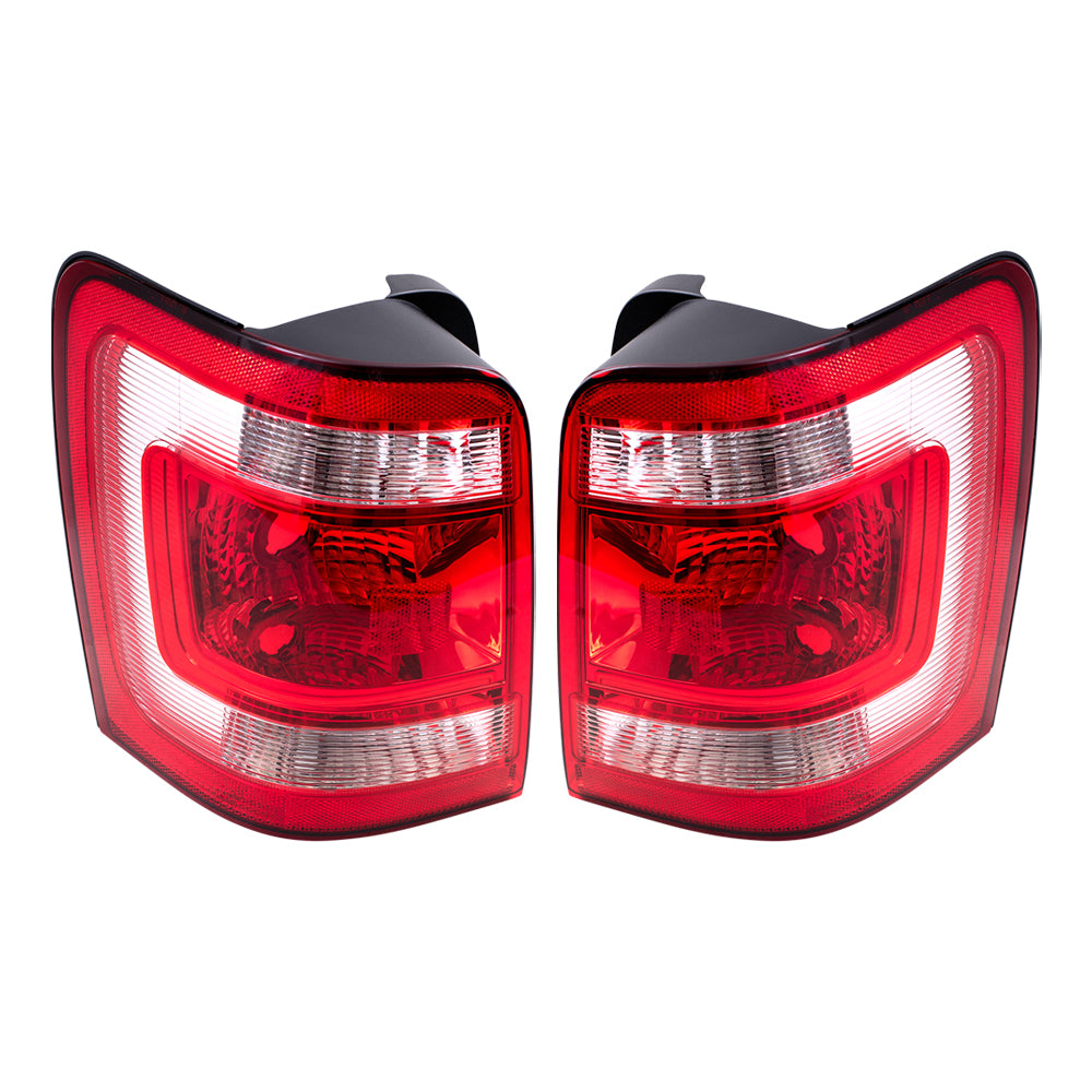 Brock Replacement Driver and Passenger Taillights Tail Lamps Compatible with 2008-2012 Escape & Hybrid 8L8Z13405A 8L8Z13404A