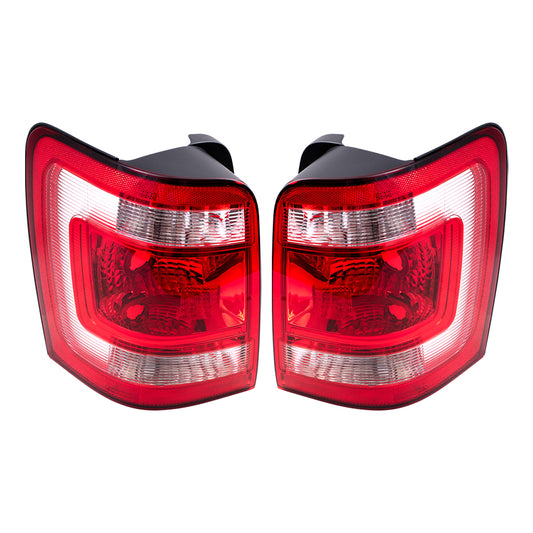 Brock Replacement Driver and Passenger Taillights Tail Lamps Compatible with 2008-2012 Escape & Hybrid 8L8Z13405A 8L8Z13404A