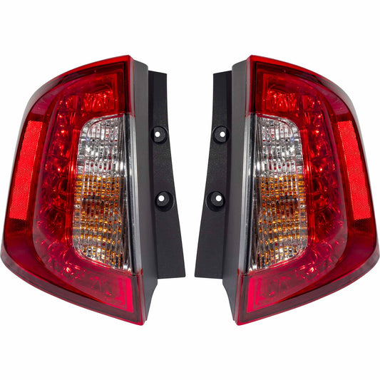 Brock Driver Side Left Passenger Side Right Tail Light Assembly With Red/Clear Lens Set Compatible with 2011-2014 Ford Edge SE/Limited/SEL 3222-2087LR