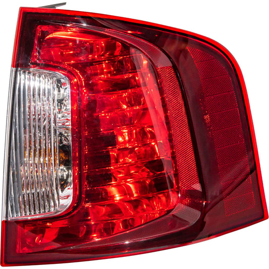 Brock Passenger Side Right Combination Tail Light Assembly With Smoked Red Lens/Clear Back-Up Lens Compatible with 2011-2014 Ford Edge Sport 3222-2088R