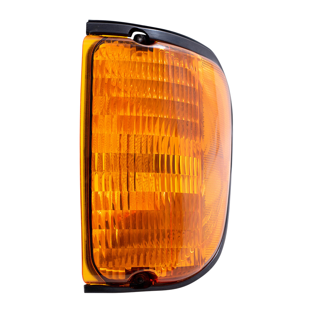 Park/Signal/Side Marker for 1992-2002 E-150 Econoline Amber Lens for 2003-2007 E-150 2003-2005 E-150 Club Wagon 1992-2002 E-250 Econoline 2003-2007 E-250 1992-1998 E-350 Econoline 3C2Z13201AA Left