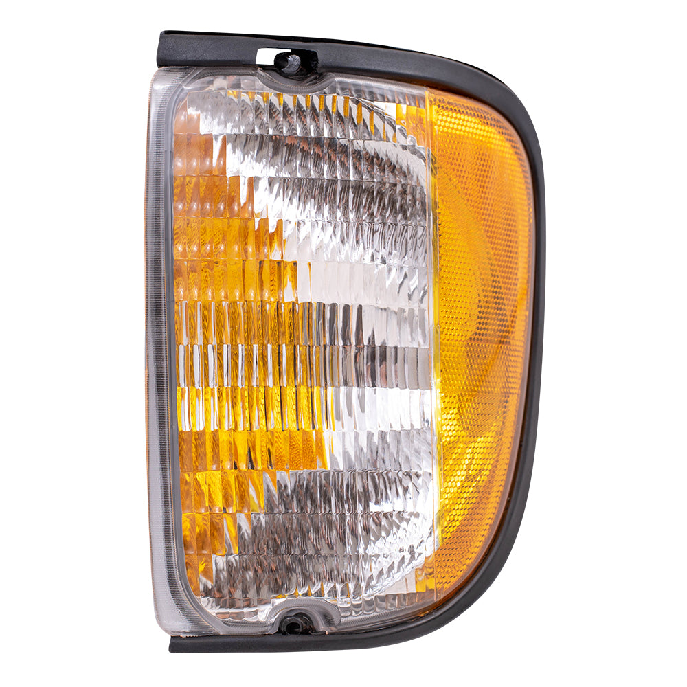Park/Signal/Side Marker for 1992-2002 E-150 Econoline Amber Clear Lens for 2003-2007 E-150 2003-2005 E-150 Club Wagon 1992-2002 E-250 Econoline 2003-2007 E-250 1992-1998 E-350 Econoline F2UZ13201A