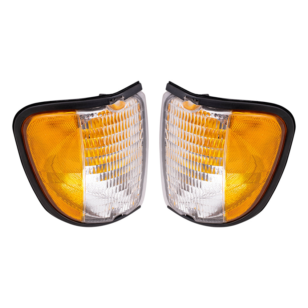 Park/Signal/Side Marker for 1992-2002 E-150 Econoline Amber Clear Lens for 2003-2007 E-150 2003-2005 E-150 Club Wagon 1992-2002 E-250 Econoline 2003-2007 E-250 1992-1998 E-350 Econoline F2UZ13201A