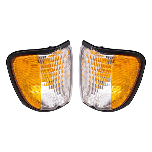 Park/Signal/Side Marker for 1992-2002 E-150 Econoline Amber Clear Lens for 2003-2007 E-150 2003-2005 E-150 Club Wagon 1992-2002 E-250 Econoline 2003-2007 E-250 1992-1998 E-350 Econoline F2UZ13201A