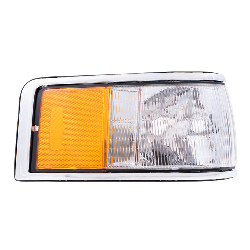 Brock Replacement Driver and Passenger Signal Side Marker Lights Lamps Compatible with 1990-1994 Town Car FOVY15A201B FOVY15A201A