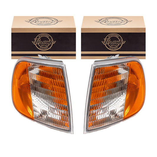 Park/Signal/Side Marker for 1997-2002 Expedition From 6/96 XL/XLT/Lariat/King Ranch for 1997-2003 F-150 1997-1999 F-250 F75Z13201AC Set FO2550118