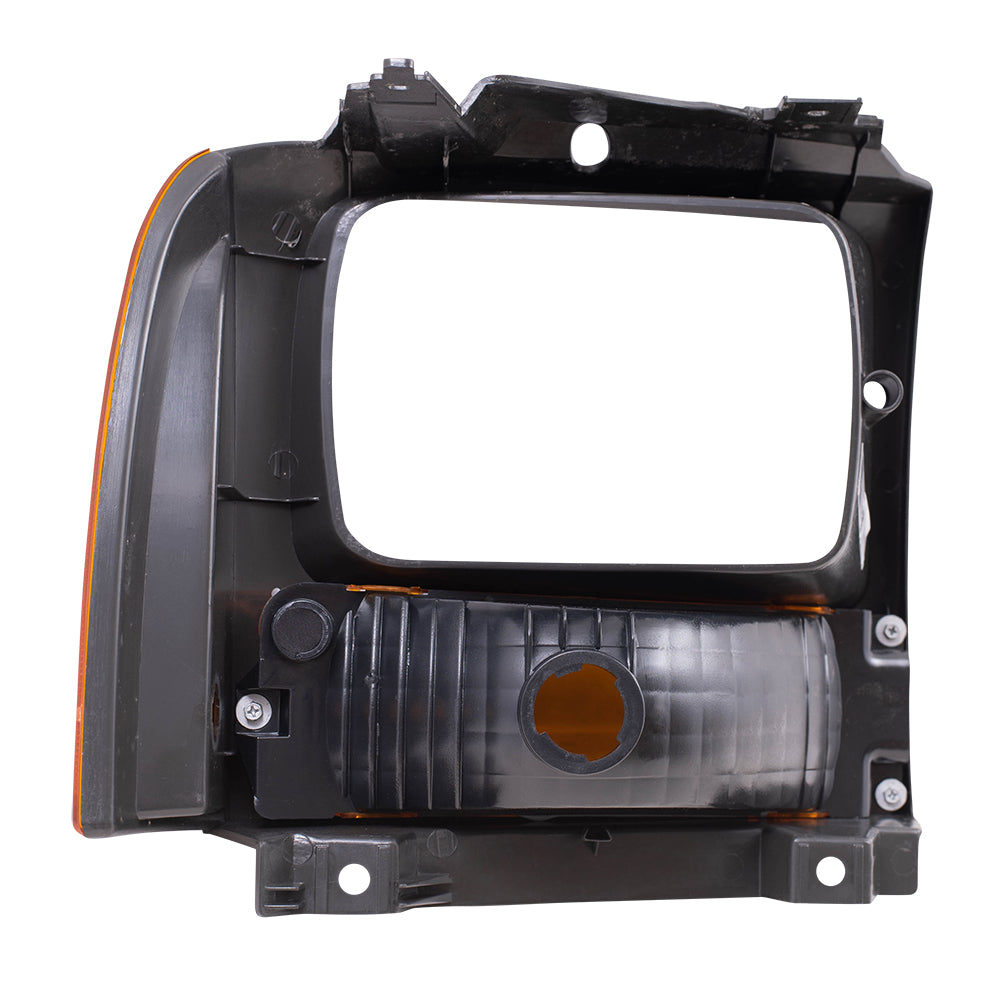 Park/Signal/Side Marker for 2005-2007 F-250 Super Duty Black Bezel for 2005-2007 F-350 Super Duty 5C3Z13201AAA Left FO2520182
