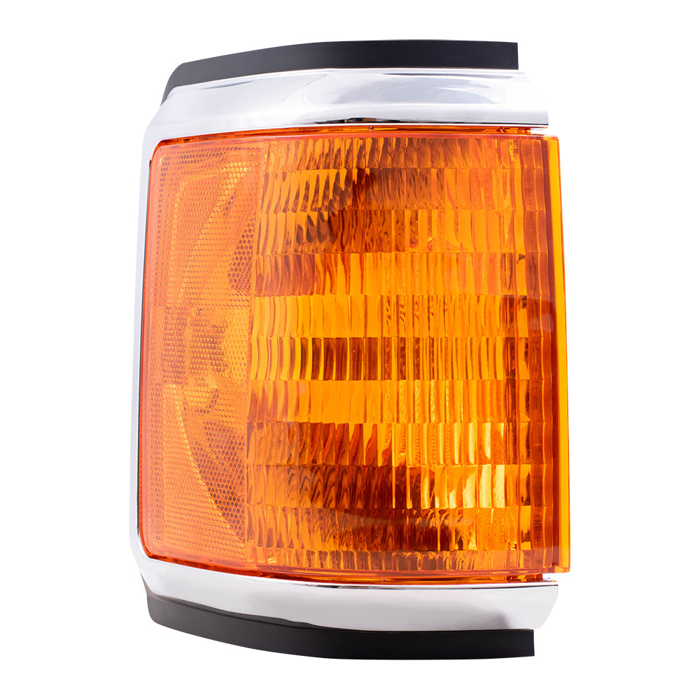 Park/Signal/Side Marker for 1987-1991 Bronco Chrome Trim for 1987-1991 F-150 1987-1991 F-250 1987-1991 F-350 E9TZ13201E Set FO2520108
