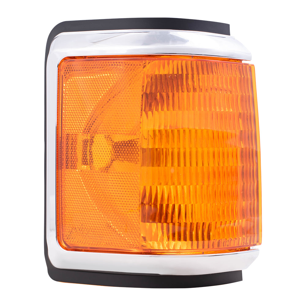 Park/Signal/Side Marker for 1987-1991 Bronco Chrome Trim for 1987-1991 F-150 1987-1991 F-250 1987-1991 F-350 E9TZ13201E Set FO2520108