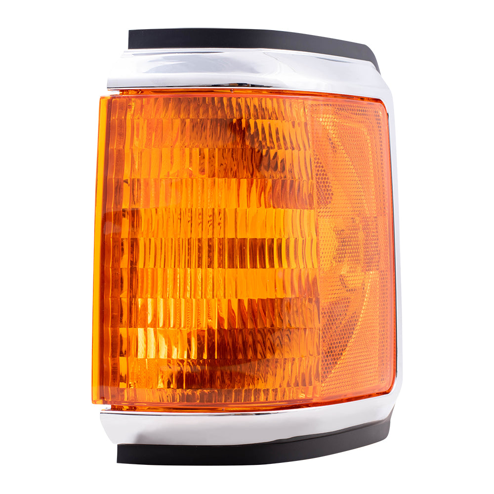 Park/Signal/Side Marker for 1987-1991 Bronco Chrome Trim for 1987-1991 F-150 1987-1991 F-250 1987-1991 F-350 E9TZ13201E Left FO2520108