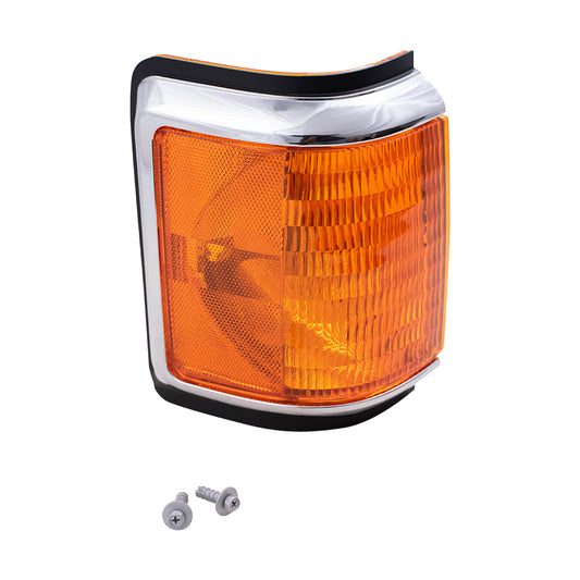 Park/Signal/Side Marker for 1987-1991 Bronco Chrome Trim for 1987-1991 F-150 1987-1991 F-250 1987-1991 F-350 E9TZ13200E Right FO2521106
