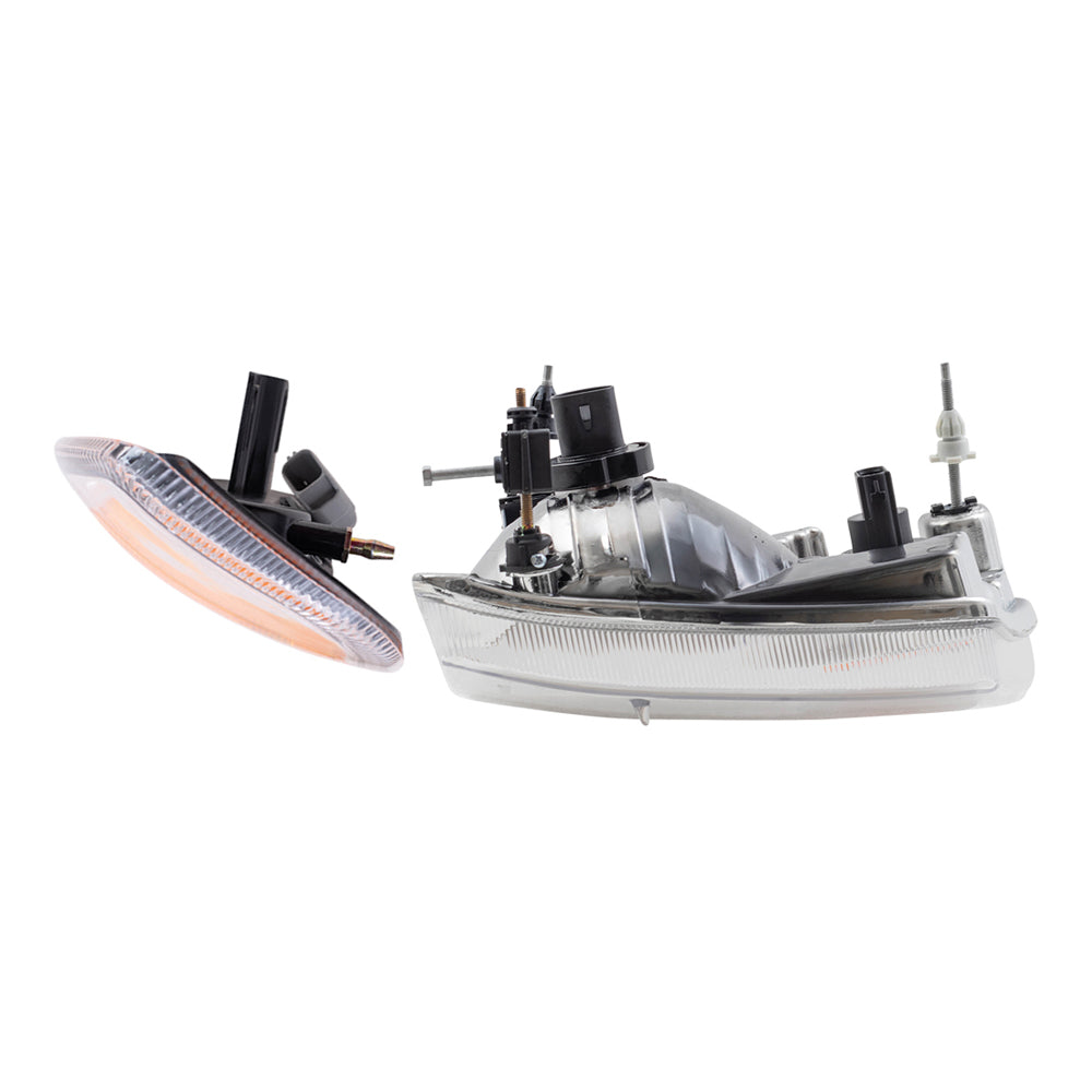 Brock Headlights with Park Signals Compatible with 2006-2011 Ranger Pickup Replacement Headlights with Park Lights Set