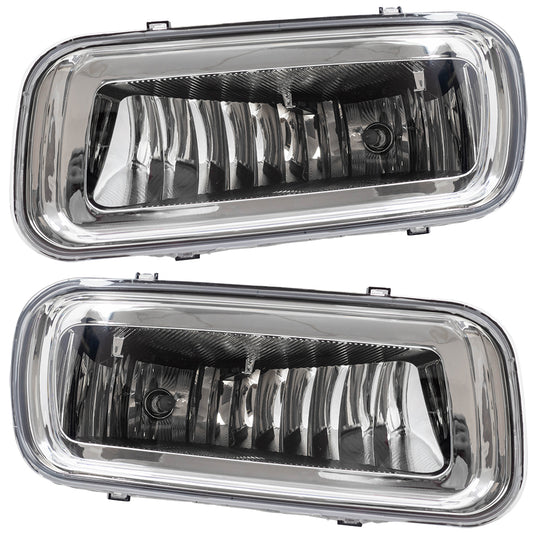 Brock Replacement Driver and Passenger Fog Lights Rectangular Lamps Compatible with 2004-2006 F150 Pickup Truck 5L3Z15201A 5L3Z15200A