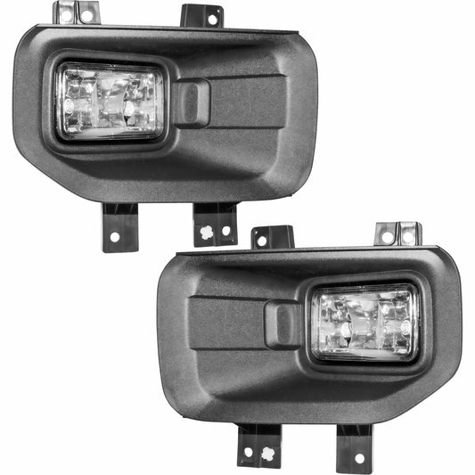 Brock 3225-0029LR Driver Side Left Passenger Side Right Fog Light Assembly Set Compatible with 2015-2017 Ford F-150