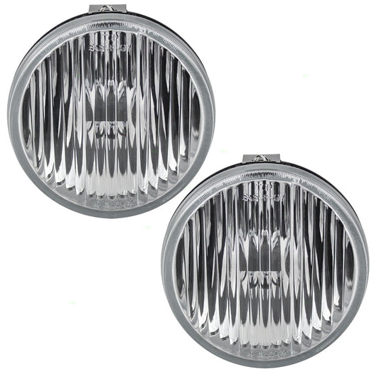 Brock Replacement Pair of Fog Lights Lamps Compatible with 1987-1993 Mustang GT LX SVT E7ZZ15200A