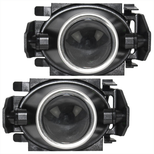 Brock Aftermarket Replacement Driver Left and Passenger Right Fog Light Assembly Set Compatible with 2006-2019 Ford Models