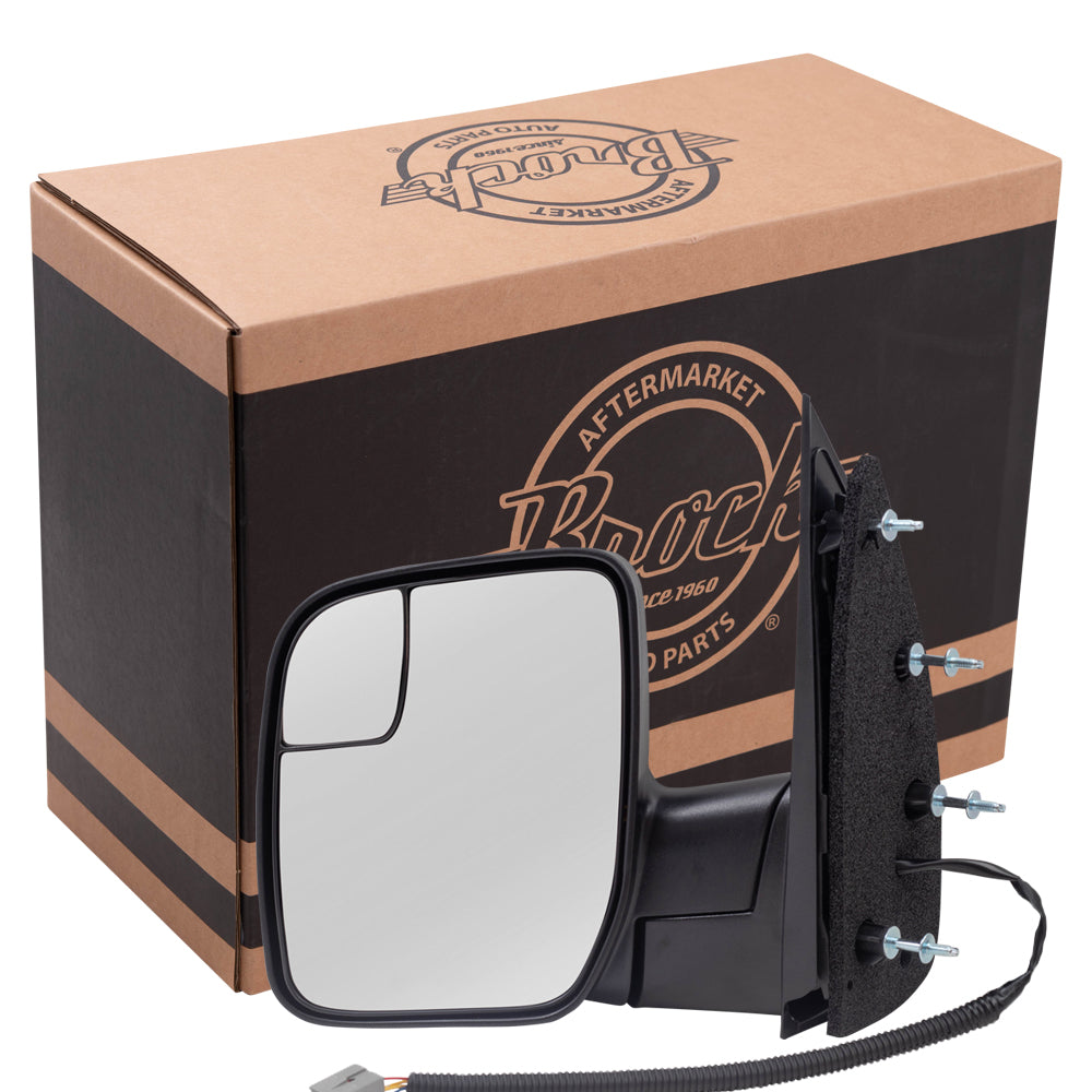 Power Mirror for 2009-2014 E-150 Sail Type Spotter Glass for 2009-2014 E-250 for 2009-2017 E-350 Super Duty for 2009-2017 E-450 Super Duty AC2Z17683AA Left FO1320396
