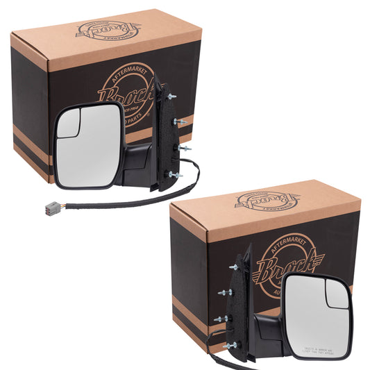 Power Mirror for 2009-2014 E-150 Sail Type Spotter Glass for 2009-2014 E-250 for 2009-2017 E-350 Super Duty for 2009-2017 E-450 Super Duty AC2Z17683AA Set FO1320396