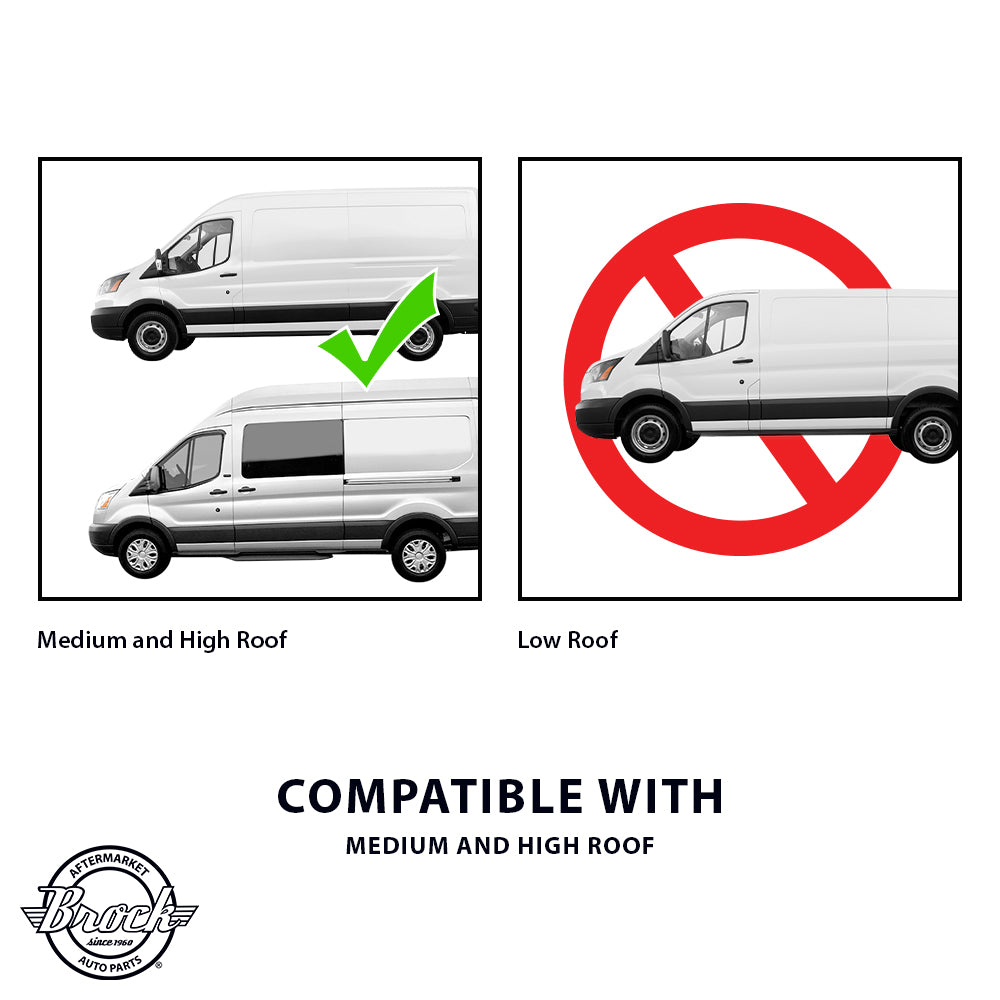 Power Mirror for 2015-2017 Transit-150 Medium & High Roof Dual Long Arms for 2015-2017 Transit-250 CK4Z17682HB Right FO1321629