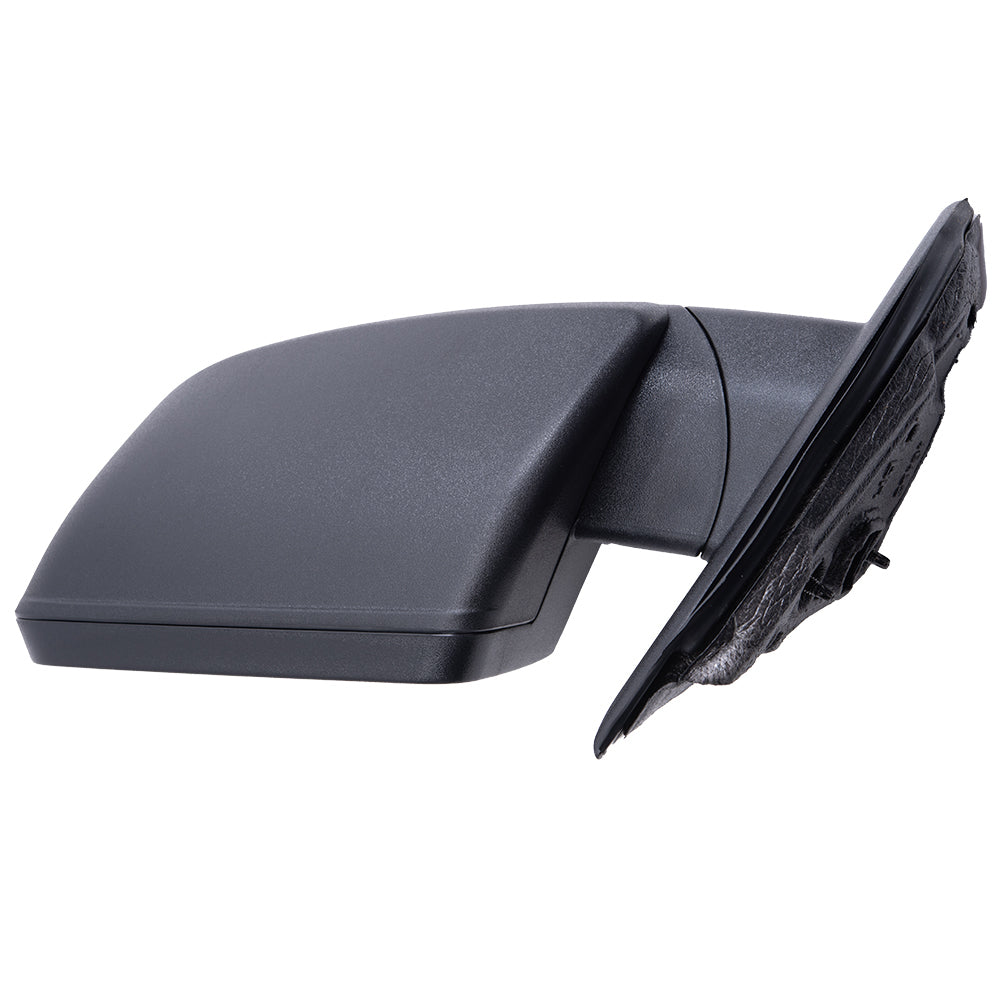 Brock Aftermarket Replacement Driver Left Power Mirror Without Heat-Puddle Light Textured Black