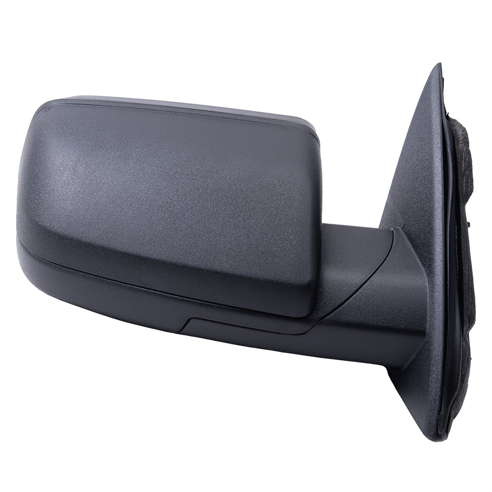 Brock Aftermarket Replacement Passenger Right Power Mirror Without Heat-Puddle Light Textured Black