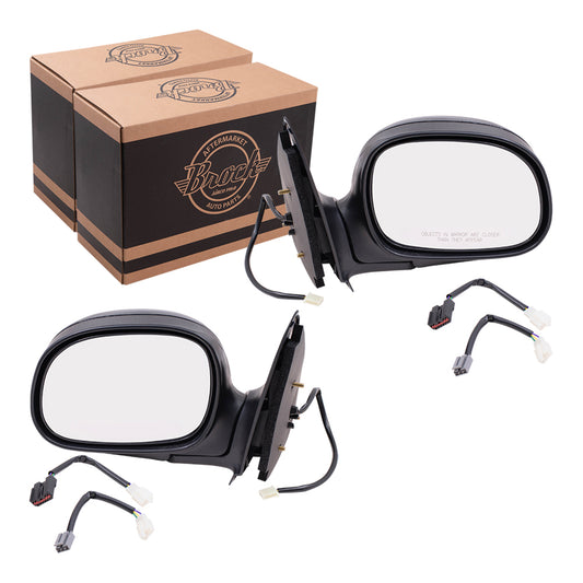 Power Mirror for 1997-2003 F-150 Standard Cab/Extended Cab Adapter for 1997-1999 F-250 for 2004 F-150 Heritage 1L3Z17683EAA Set FO1320134