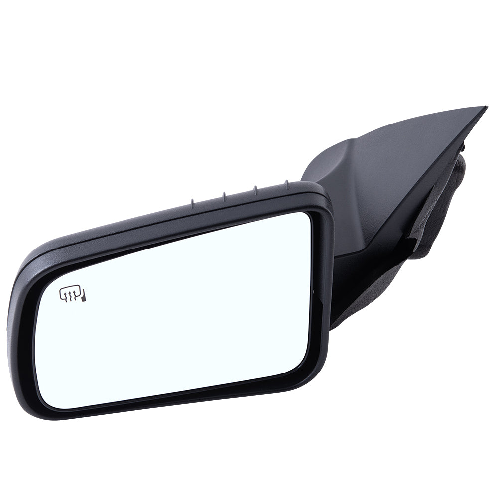 Brock Aftermarket Replacement Driver Left Passenger Right Power Mirror With Heat Textured Black Base With Textured Black Cover Set