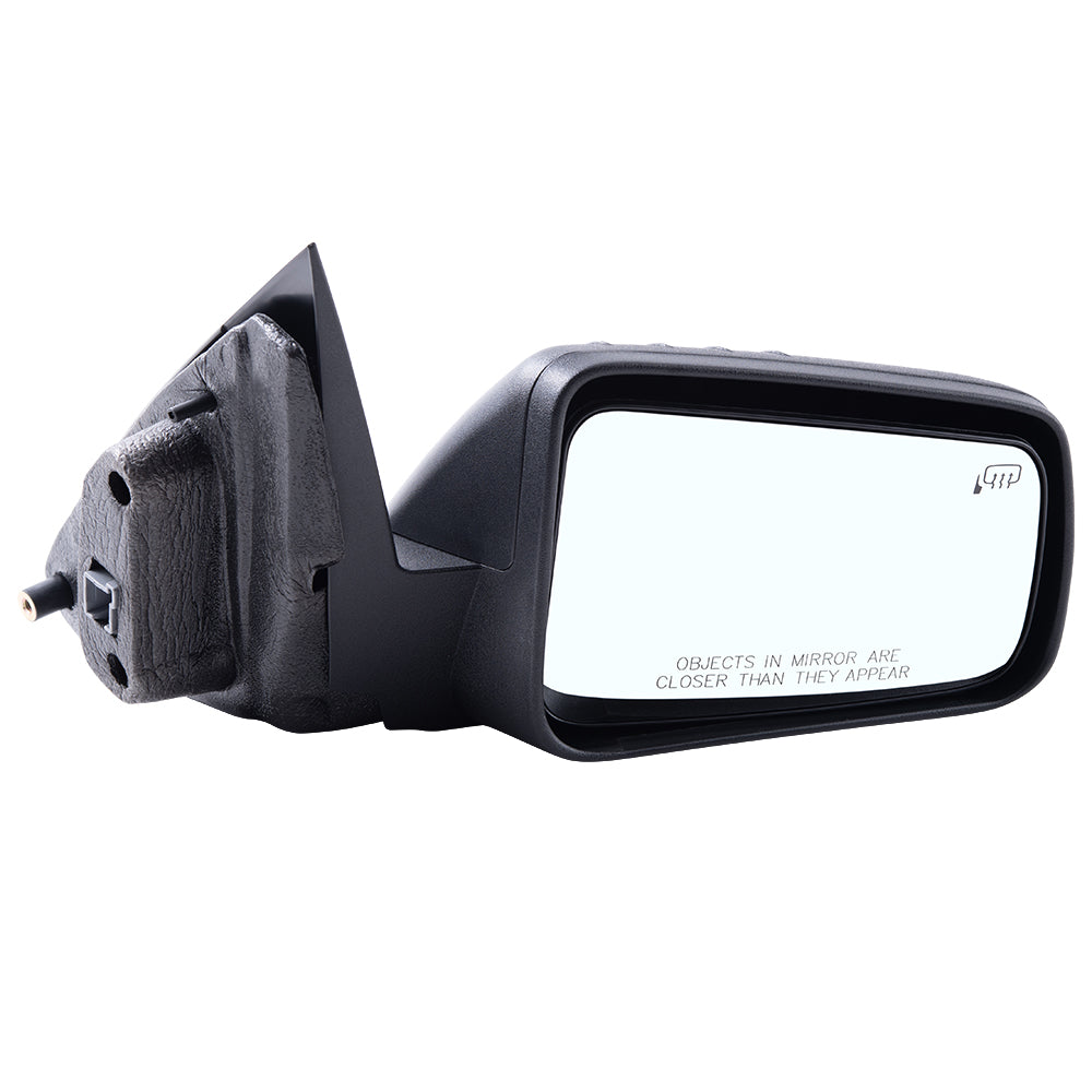 Brock Aftermarket Replacement Passenger Right Power Mirror With Heat Textured Black Base With Textured Black Cover