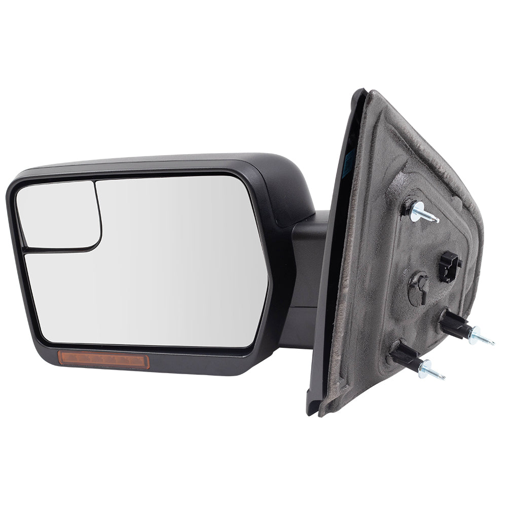 Power Mirror for 2009-2014 F-150 Reflector-Spotter Glass Pedestal Type Turn Signal Indicator Heated BL3Z17683CA Left FO1320407